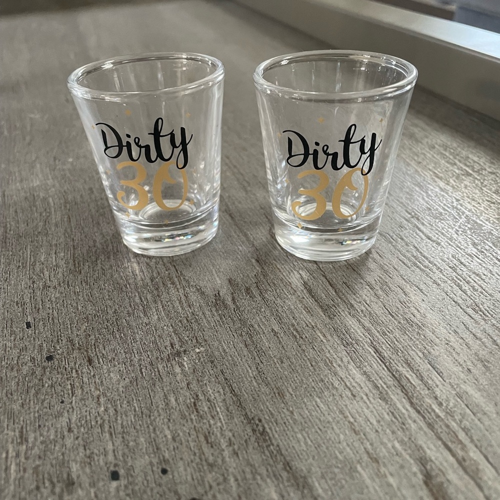 NWOT Dirty 30 Shot Glasses